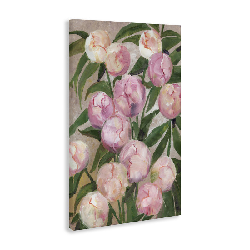 Toile Val pivoines peintes, par 1x, H 24 po x l 16 po