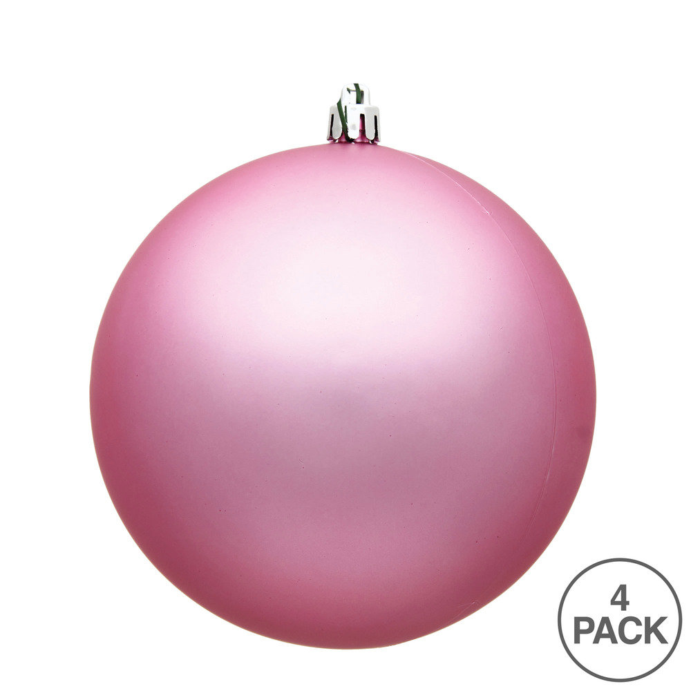 Plastic Ball Ornament (4-Piece), Teal, 8" H x 8" W x 8" D