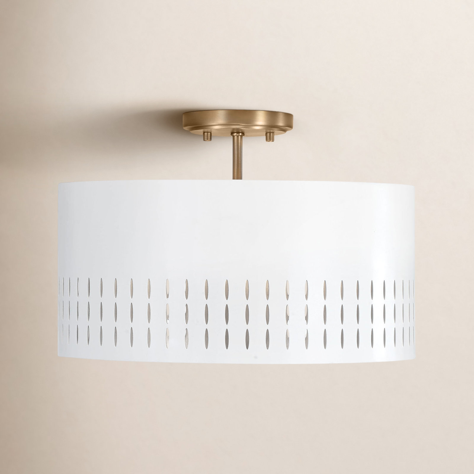 Emelia 3 Light Metal Semi Flush Mount