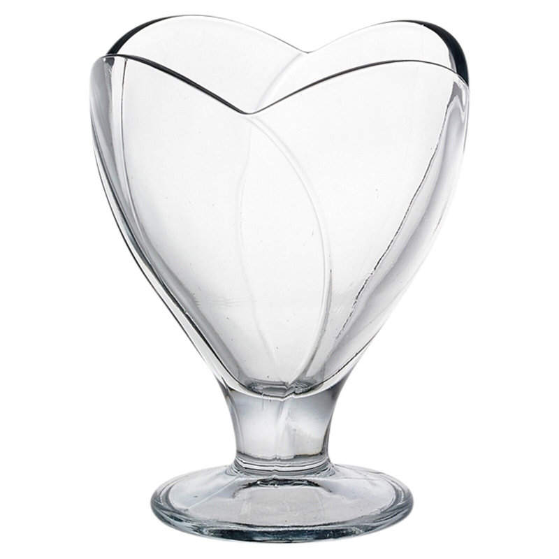 Set of 4 270ml Clear Glass Ice Cream Sundae Dessert Bowl Glasses Footed Cups