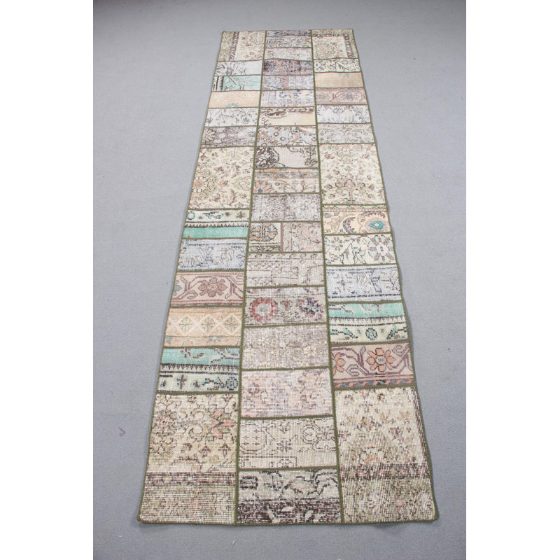 Tapis traditionnel turc pour couloir en beige