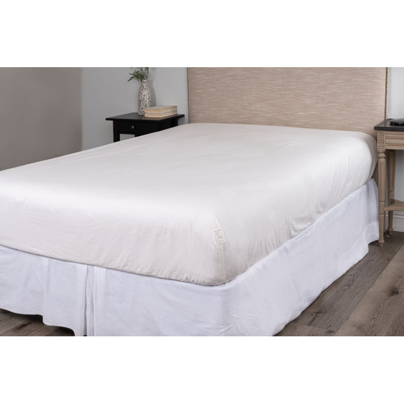 Wrap Around Box Spring Cover - Ivory, Queen, Ivory, Queen