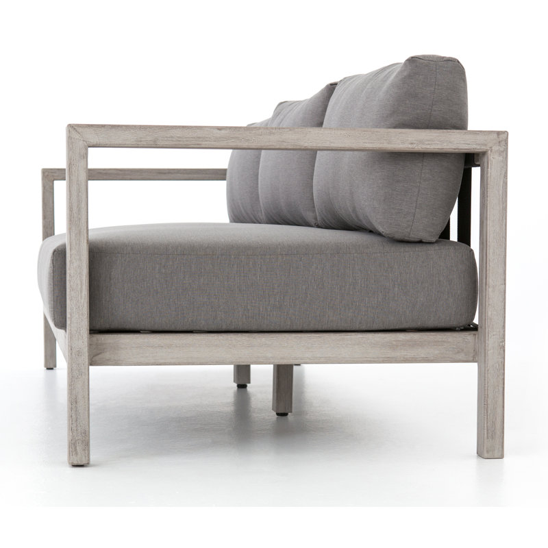 Sonoma Outdoor 3 - Seat Patio Sofa, Charcoal, Washed Brown