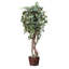 Faux Cattail Tree in Metal Basket
