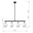 Elegant Adjustable Chandelier, Vintage Copper Finish, 27.6 x 5.9 x 16.9-34.3 inches | Metal Body, Glass Cap, 4 x E14 Max 40W Sockets | Modern Scandinavian Design for Glamorous Home Decor, IP20 Rated-460526298-403520400