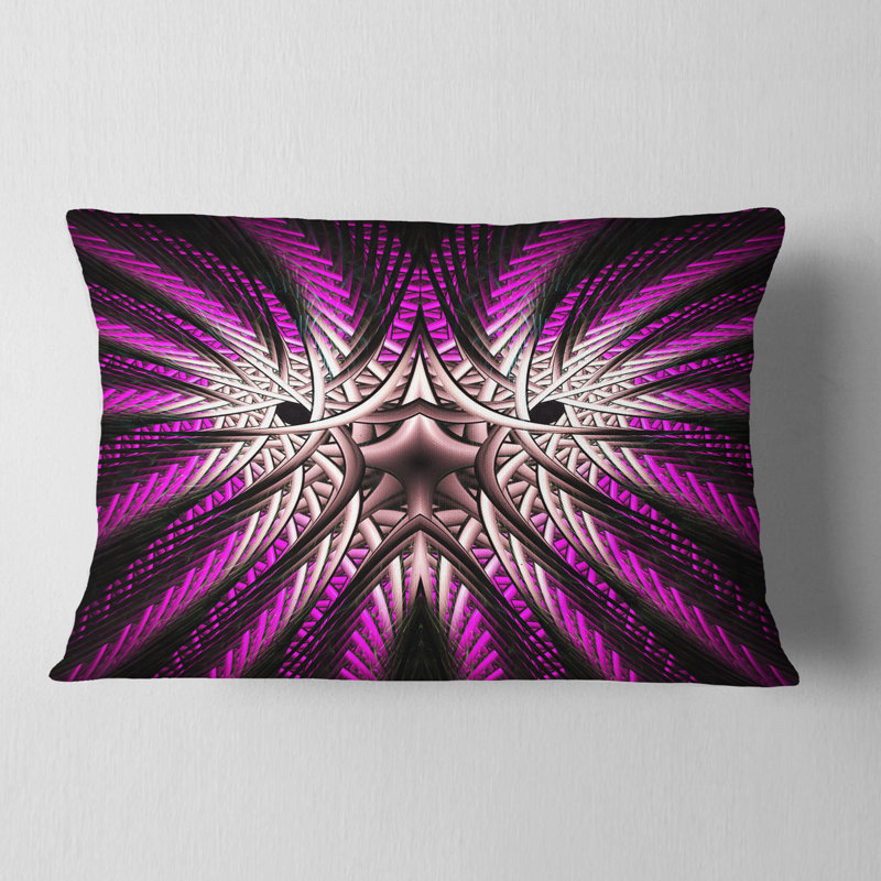 Coussin lombaire Abstract, Mauve / Gris