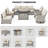 10-Piece Outdoor Patio Sectional Conversation Set With Fire Pit Table And Swivel Rocker Chairs-1864721392