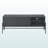 Tybalt 60 inch TV stand with grey laminate and black metal, 57.3'' W X 15.3'' D X 23.59'' H
