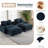 111" Sectional Sofa Chenille Upholstered Sofa With Two Removable Ottoman, Two USB Ports, Two Cup Holders And Large Storage Box For Living Room-636089992