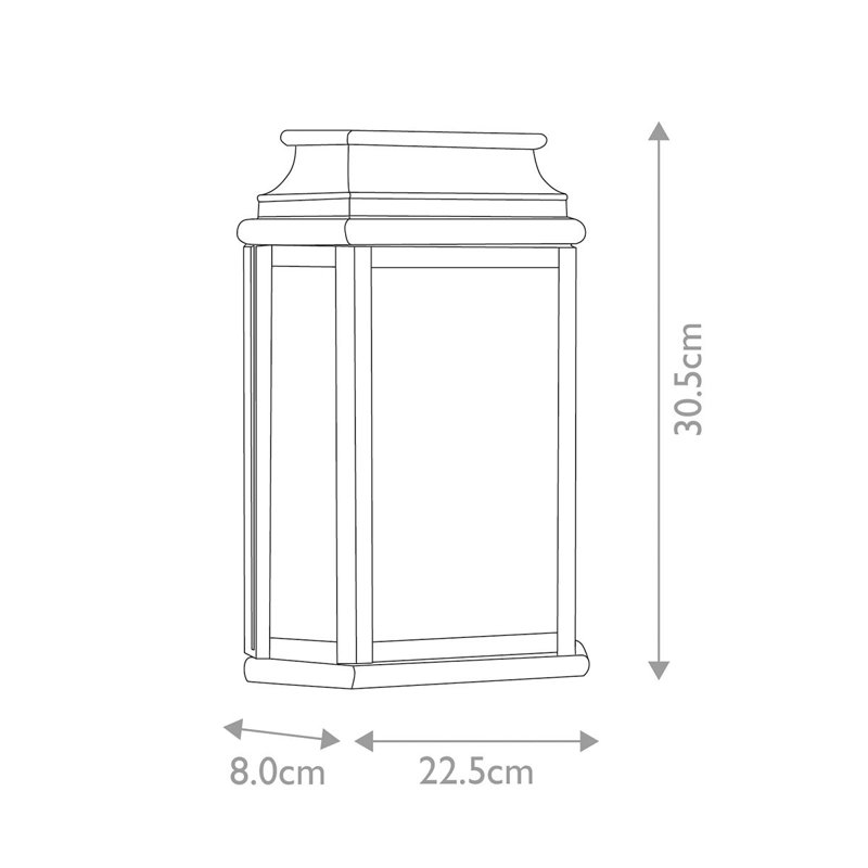 Rohrbaugh 30.5cm H Outdoor Wall Lantern, Polished Nickel