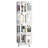 4-Tier All-Steel Rotating Bookshelf with 360° Wheels, Large Size Sturdy & Spacious Book Rack-1960565401