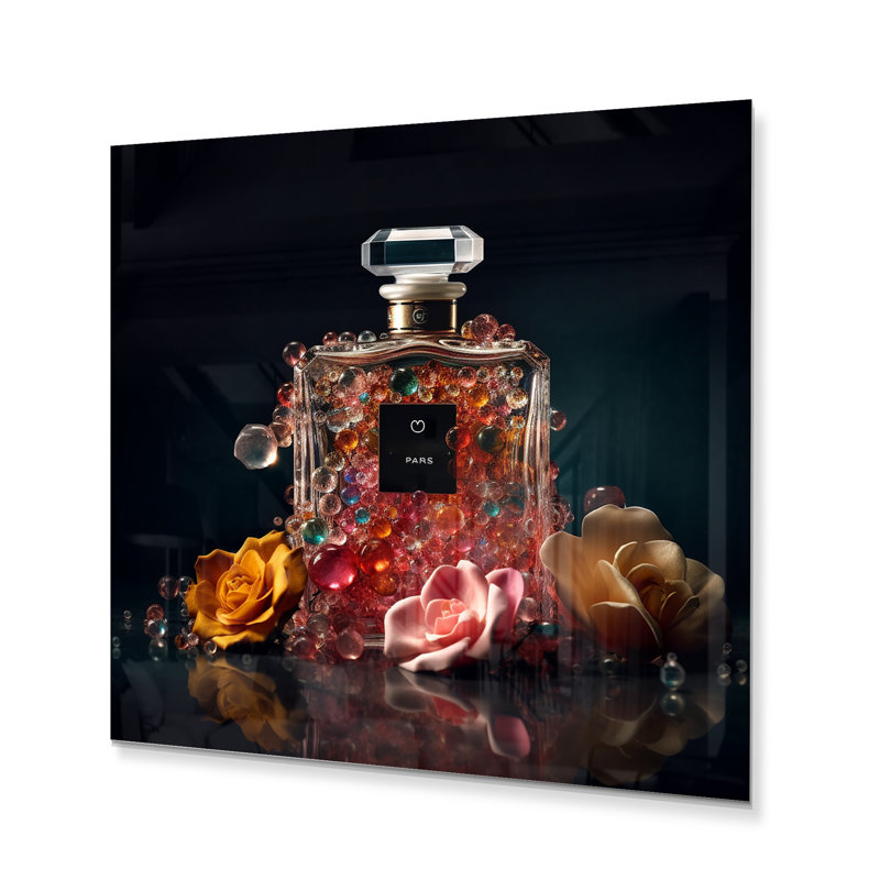 Parfum rose parfumée Elegance III - impression sans cadre sur métal, H 36 po x l 36 po x P 1 po