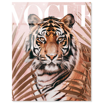 Fierce Tiger magazine, art mural en verre acrylique sans cadre ultra-lustré Beach Coastal par Art Remedy, prêt à accrocher, 20 x 24