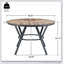 Table de salle à manger d'intérieur avec pieds en métal, bouleau clair