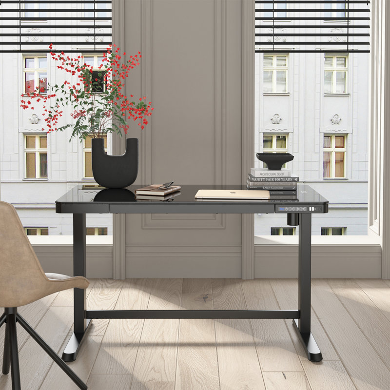 Bureau debout à hauteur ajustable Cashwell, Noir