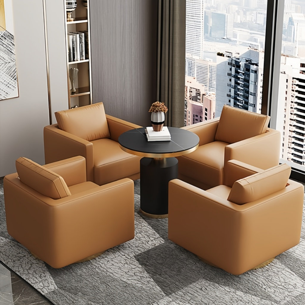 Everly Quinn Khasim 5 - Piece Faux Leather Living Room Set | Wayfair