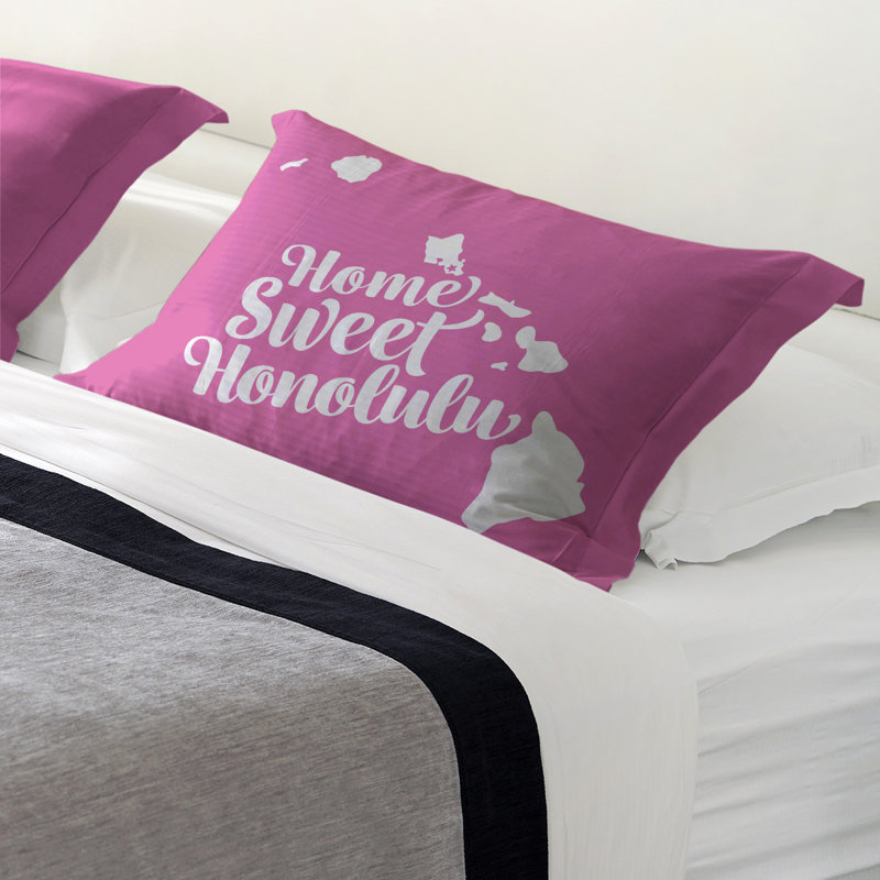 Honolulu Polyester Sham Set, Standard/Twin, Microfiber, Pink