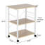 Étagère de poste de travail de chariot de rangement pour four à micro-ondes à 3 niveaux Baker's Rack