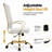 Humairaa Leather Office Chair – Executive Task Chair with Swivel, Adjustable Height & Gold Base for Home Office or Conference Room-325982885