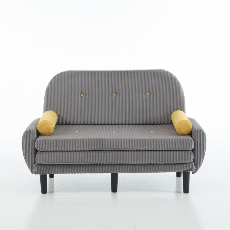 Canapé gris en velours côtelé avec rangement, chargeur USB et fauteuil inclinable réglable pour le salon, Gris