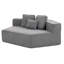 Fauteuil d'appoint douillet en velours gris et canapé compact pour les maisons modernes