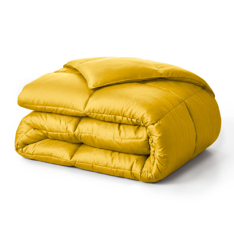 All-Season Reversible Down Alternative 100% Microfiber Comforter, Twin/Twin XL Comforter, Yellow