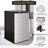 3.2 Cu.Ft Single Door Silver Mini Fridge with Freezer Energy Saving Mini Refrigerator with Adjustable Thermostat Removable Glass Shelves for Bedroom