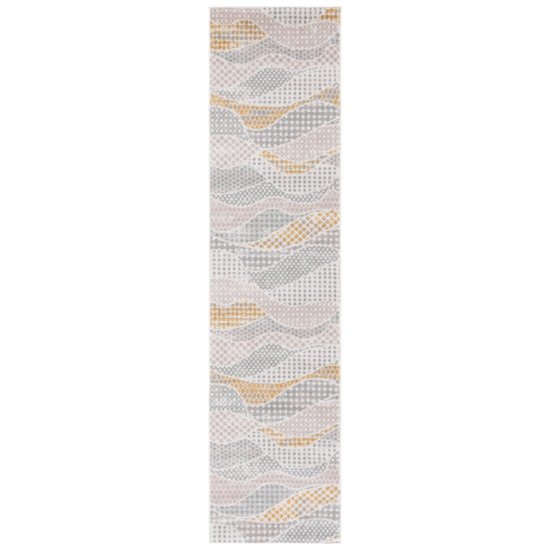 Pearsons 514 Area Rug In Gray/Beige/Gold, Runner 2'2" x 9'