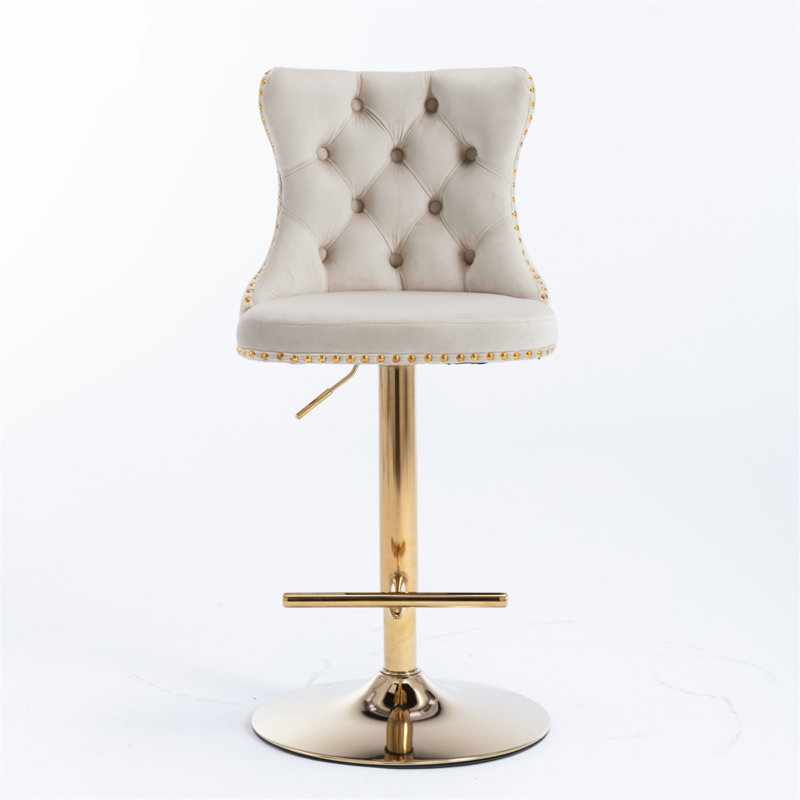 Chaise de salle à manger, Doré, Beige