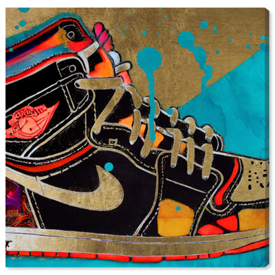 Splatter Sneaker Modern Sneaker Art Prints Wall Art by Notoriart