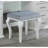 1Pc Vanity With Stool, 8Mm Glass, 5 Drawers, Led Mirror, Luminous White Solid Wood Bedroom Furniture