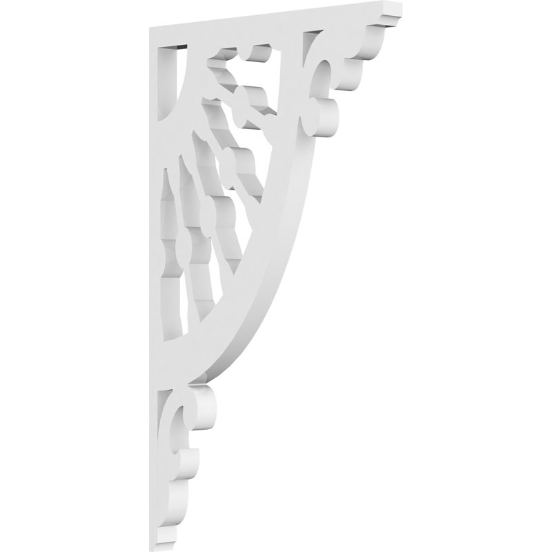 Support de roue de chariot en PVC de qualité architecturale, H 12 po x l 0,63 po x P 7 po