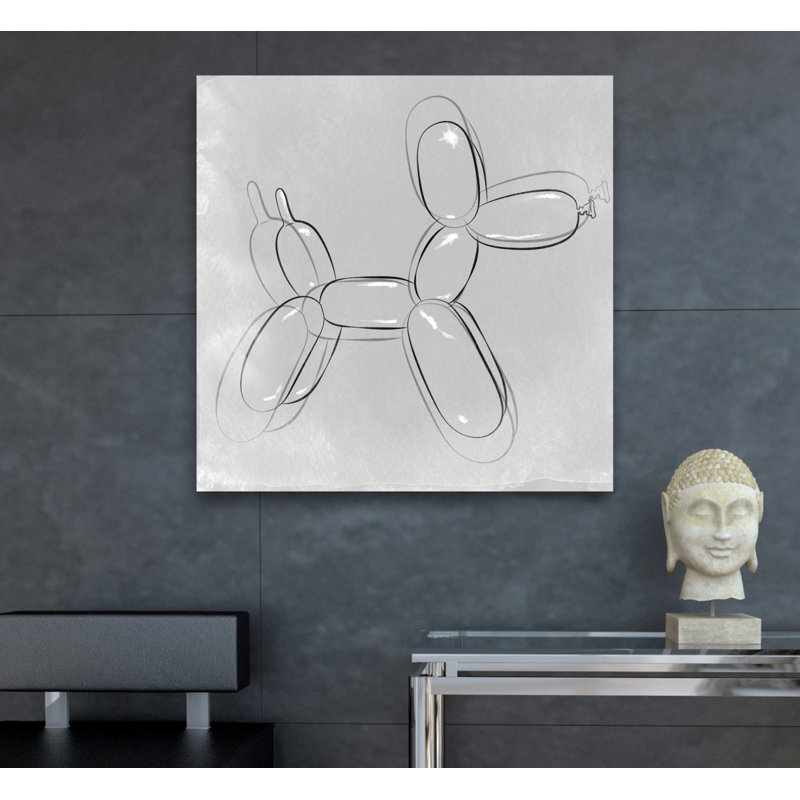 «Balloon Dog», reproduction sur toile, H 16 po x l 16 po