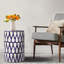 Tabouret décoratif de jardin en céramique H 17 po x l 12 po