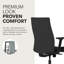 Chaise de bureau ergonomique en tissu HON Ignition 2.0, inclinaison standard, structure noire, noir-120151193-120151197-120151191