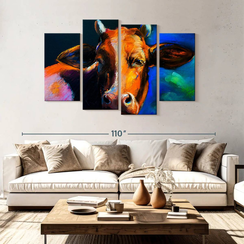 Brampt Cow Head, 54" H x 84" W