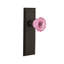 New York Plate with Crystal Pink Door Knob-623118360