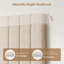 Lit plateforme moderne Queen Size en velours avec tête de lit et rangement sous le lit, beige-126355578-126355574