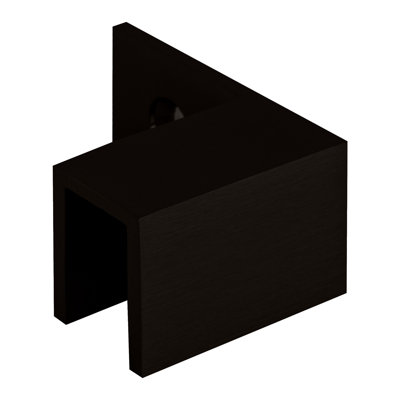 90 Degree Sleeve Over Wall Mount Glass Clamp Right Hand For 5/16" to 1/2" (8mm to 12mm) Glazing Thickness Oil Rubbed Bronze Finish
