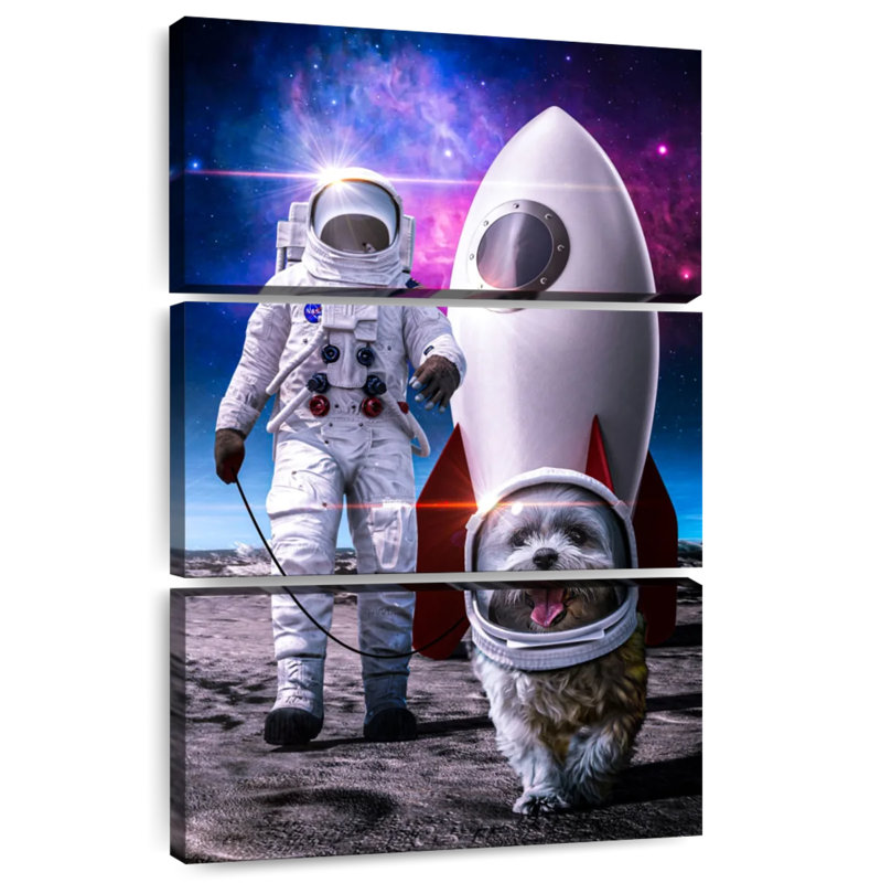 Oberle Just Walking A Space Dog Screen, 74" H x 48" W