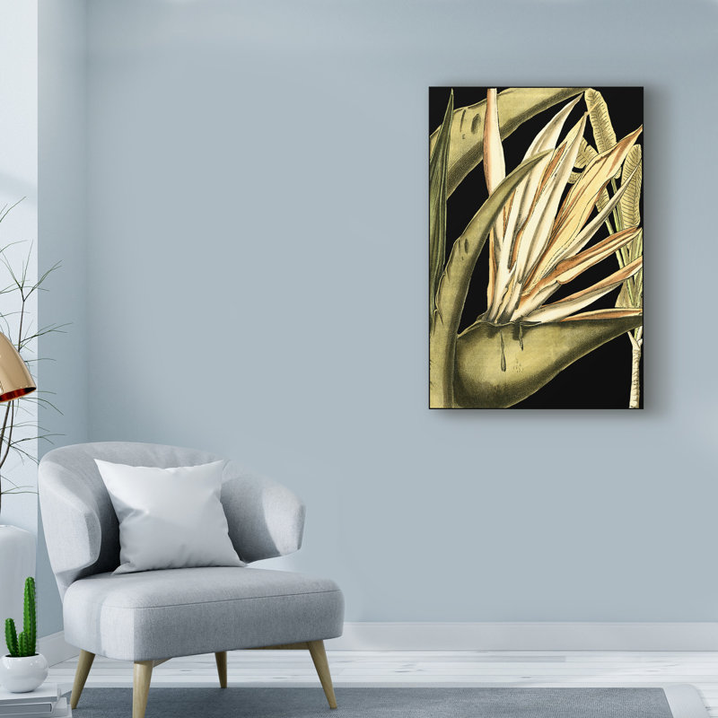 « tranquil tropical leaves iii », reproduction d’impression sur toile tendue, H 47 po x l 30 po x P 2 po
