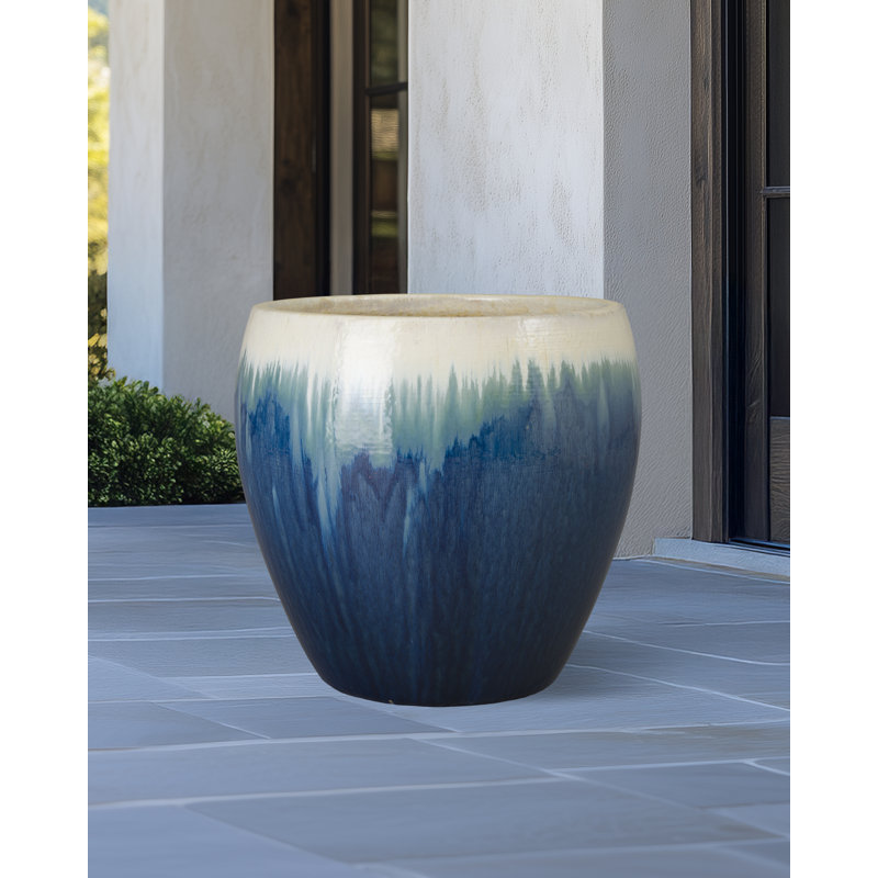 Dianelly Handmade Ceramic Pot Planter, 23.5"H x 24"W x 24"D