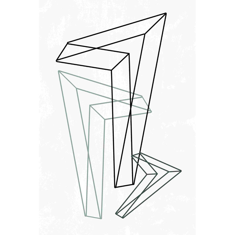 Geo Triangles - Wrapped Canvas Graphic Art, 30" H x 20" W  