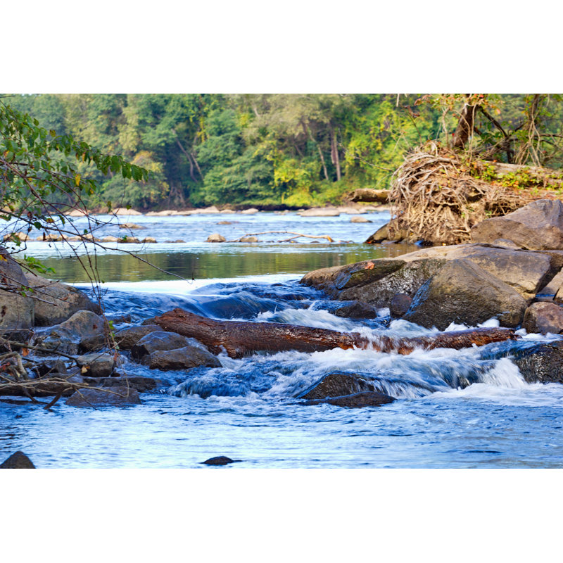 Babbling Falls On Catawba River - Wrapped Canvas Print, 61cm H x 91cm W