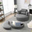 Fauteuil club moderne gris foncé Accent