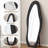 Full Length Mirror,63" X 24" Floor Mirror/ Wall Mirror, Flannel Wrapped Wooden Frame Floor Mirror,Irregular Wavy Mirror Standing/Halling Large Wall Mirror For Bedroom,Living Room, Dressing Room Black-184119706