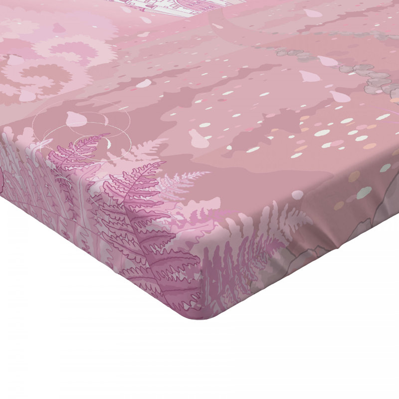 Microfiber Floral Fitted Sheet, Twin Fitted Sheet