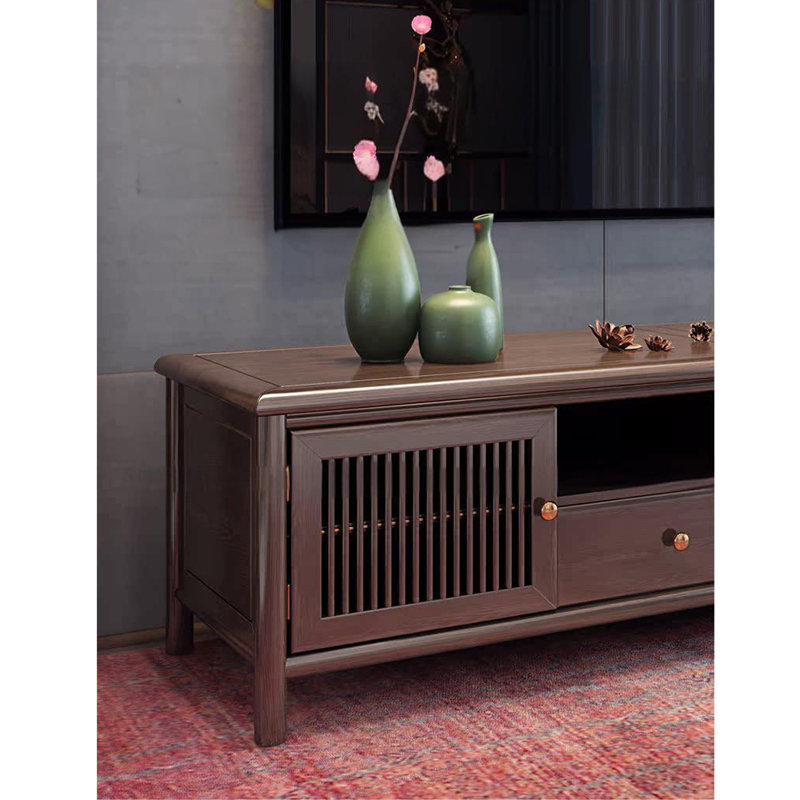 Meuble télé chinois moderne en bois massif, 70.86"