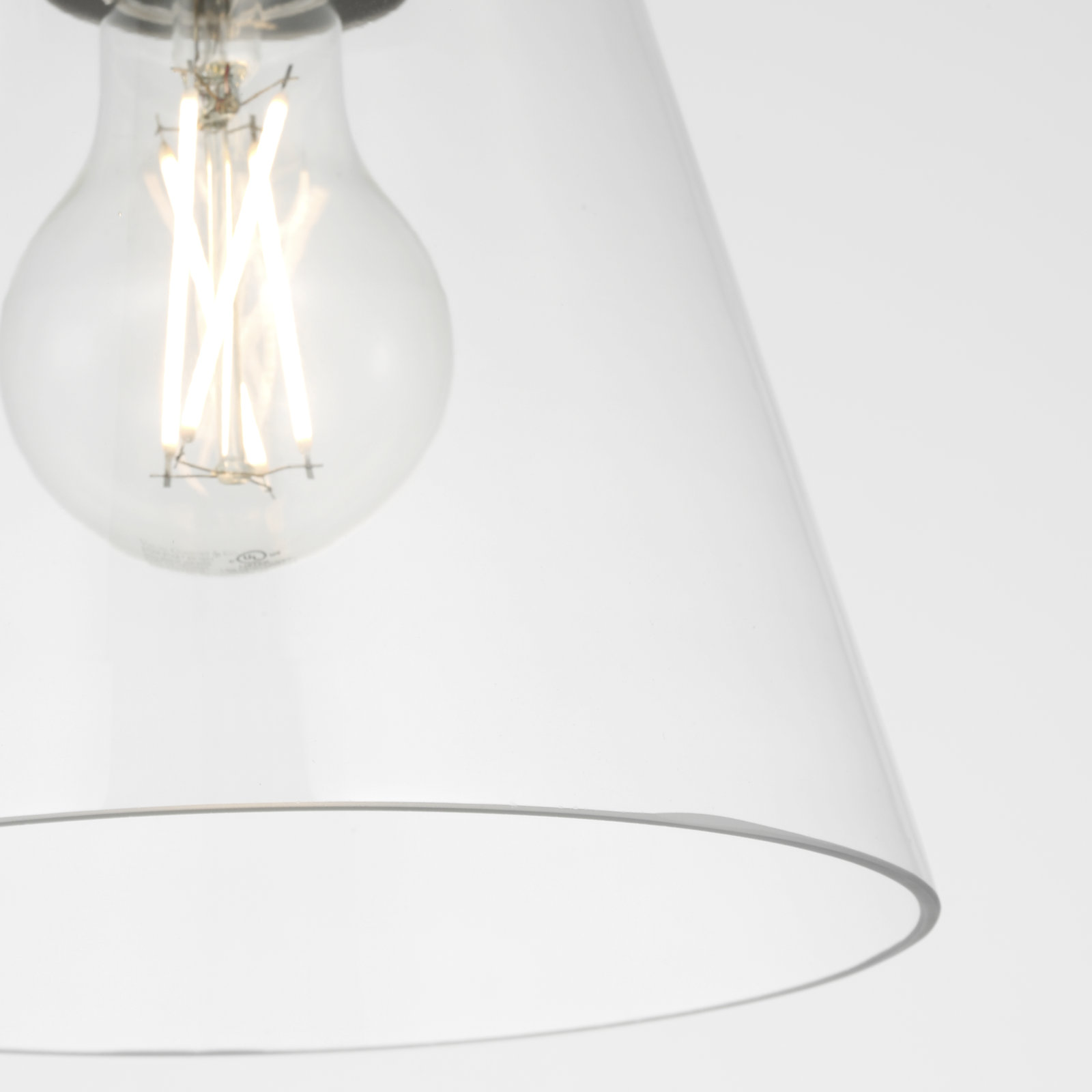 Hayden 7" Glass Flush Mount, Brushed Nickel, Clear