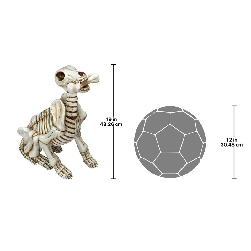 Statue du squelette pour chien fetch the